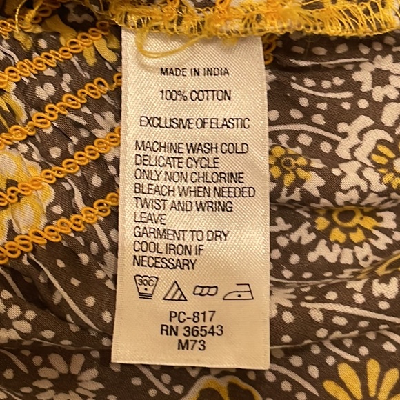 Izod 100% Cotton Cap Sleeve Peasant Style Top - Picture 7 of 10